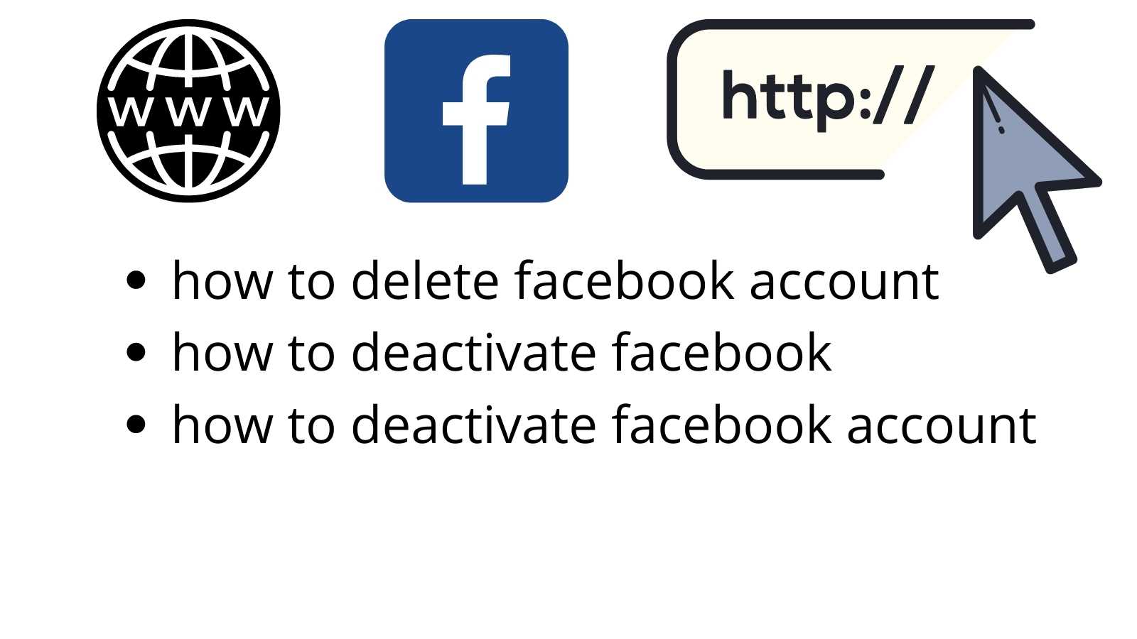 How to delete facebook account or how to deactivate facebook account